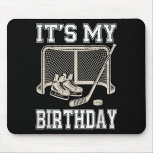 Its My Birthday Hockey Vintage Style Mouse Mat