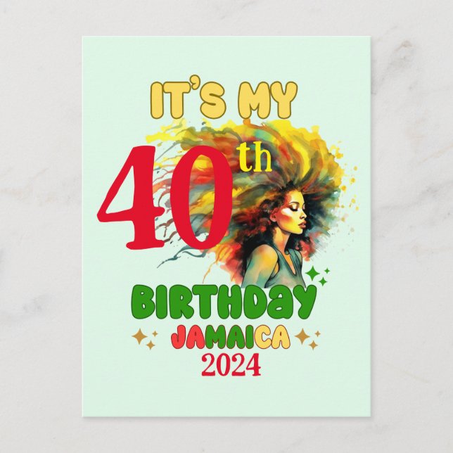 It's my Birthday Jamaica Girl Party Vacation Squad Postcard (Front)