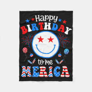 It's My Birthday July 4th American Independence Da Fleece Blanket