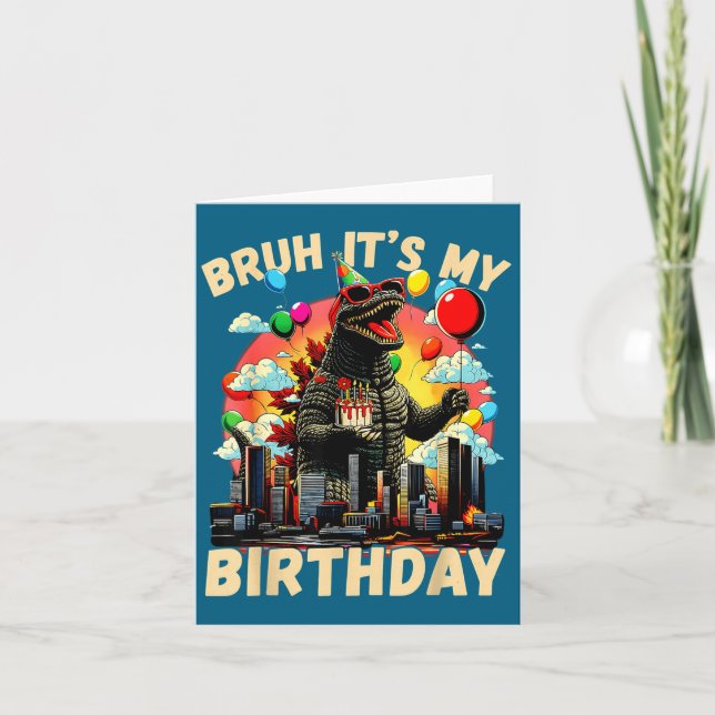 It's My Birthday Kaiju Birthday Party Japan Monste Card (Front)