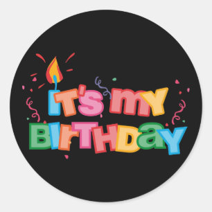 It's My Birthday Letters Sticker