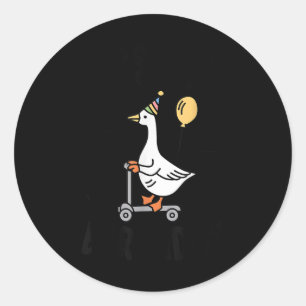 Its My Birthday Matching Funny Goose Family Women Classic Round Sticker