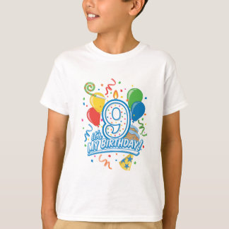 It's My Birthday! Nine Years Old Boy's Tee