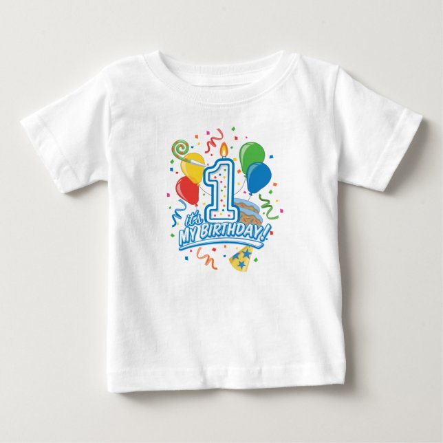 It's My Birthday! One Year Old Toddler Tee (Front)