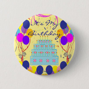It's My Birthday Party Bash 6 Cm Round Badge