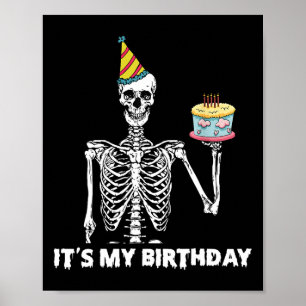 It's My Birthday Party Happy Halloween Birthday  Poster