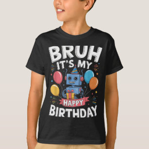 Its My Birthday Party Robot Theme Bday Celebration T-Shirt