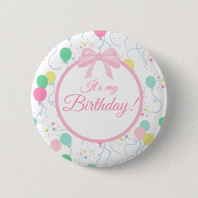 It's My Birthday Pin | Birthday Party Wearable Pin (Front)
