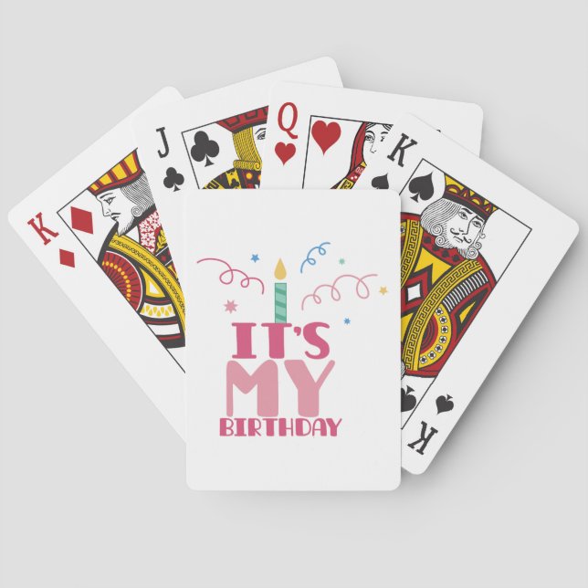 Its My Birthday Playing Cards (Back)