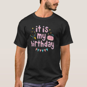 It's My Birthday Rainbow Magical Doughnut Girl's D T-Shirt