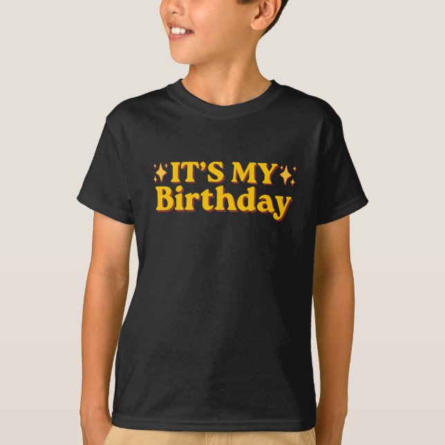 It's My Birthday Retro T-Shirt (Front)