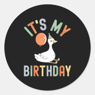 Its My Birthday Silly Family Women Men Kids Funny Classic Round Sticker