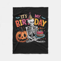 It's My Birthday Skeleton Happy Halloween Birthday