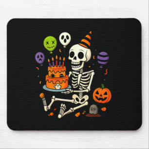 Its My Birthday Skeleton Happy Halloween Party Fun Mouse Mat