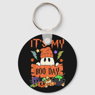 Its My Boo Day Booday Kids Cute Ghost Birthday Gho Key Ring