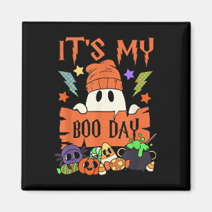 Its My Boo Day Booday Kids Cute Ghost Birthday Gho Magnet