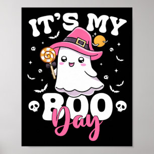 Its My Boo Day Cute Halloween Birthday Ghost Boy G Poster