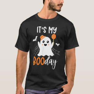Its My Boo Day Cute Halloween Birthday Ghost Pink  T-Shirt