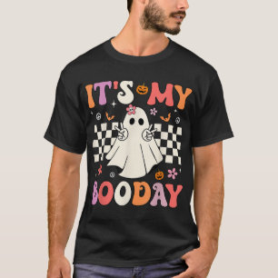  It'S My Boo Day Halloween Birthday Ghost  T-Shirt