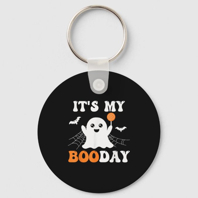 It's My Booday Ghost Birthday  Key Ring (Front)