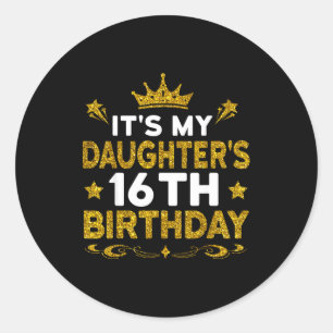 Its My Cousins 16th Birthday Happy Birthday 16 Yea Classic Round Sticker