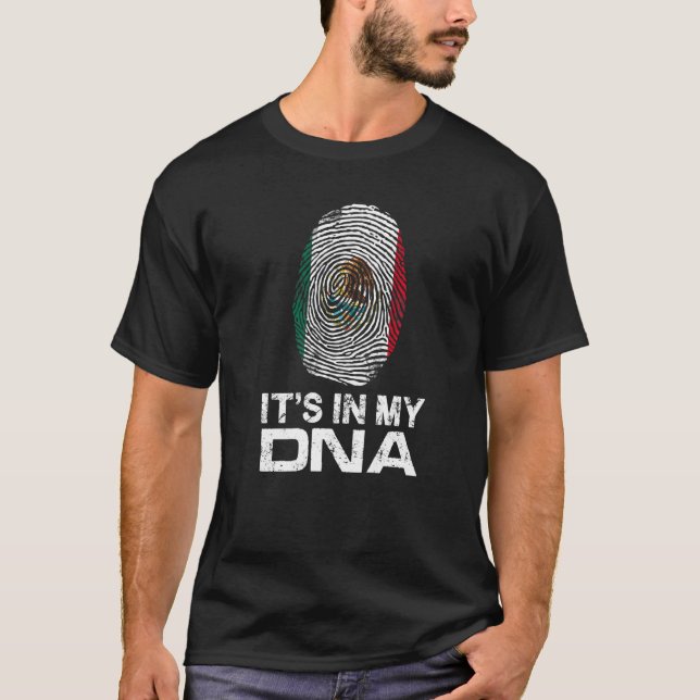 IT'S MY DNA IN flag national pride fingerprint Ita T-Shirt (Front)