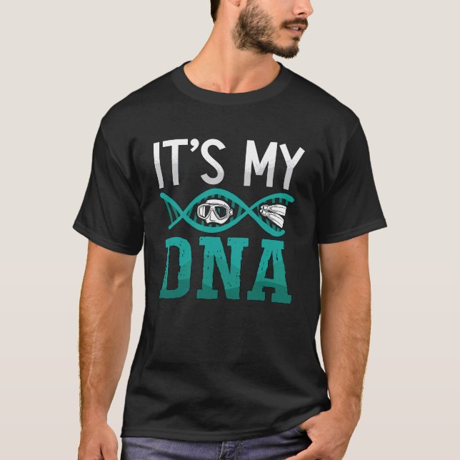 It's My DNA Spearfishing Freediving Dive Freediver T-Shirt (Front)