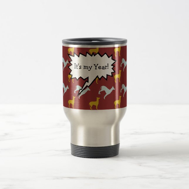 It's my Dog Year 2018 Zodiac Birthday Travel Mug (Center)