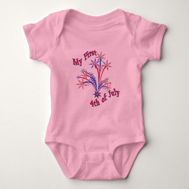 It's My First 4th of July Baby Shirt (Front)
