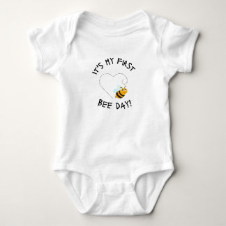 It's My First Bee Day Onsie Baby Bodysuit