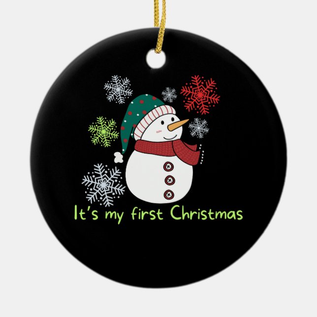 It's my first Christmas Ceramic Tree Decoration (Front)