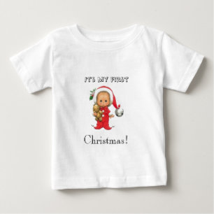It's my first Christmas holiday baby T shirt