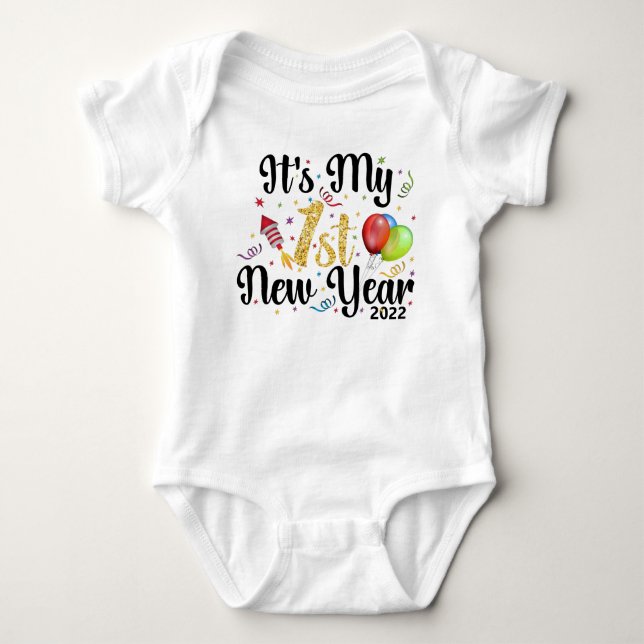It's My First New Year Baby Bodysuit (Front)