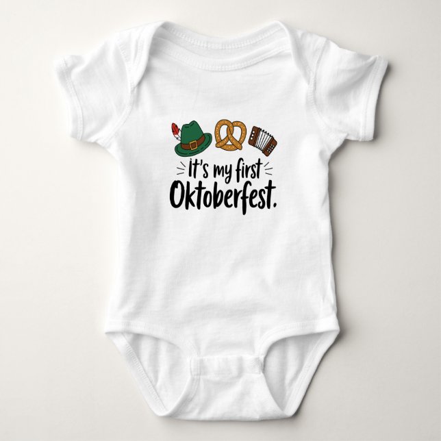  It's My First Oktoberfest  Baby Bodysuit (Front)