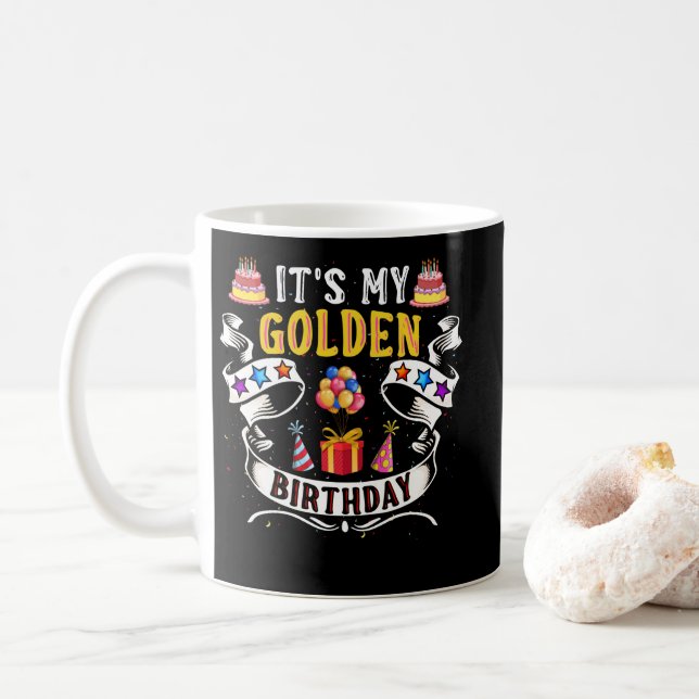 It's My Golden Birthday Cool Classic Birthday Coffee Mug (With Donut)
