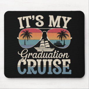 It's My Graduation Cruise Graduate Trip Ship Retro Mouse Mat