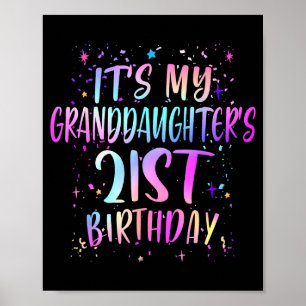 Its My Granddaughters 7th Birthday Happy 7 Years O Poster