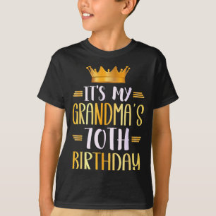 Its My Grandmas 70th Birthday Happy 70 Years Old _ T-Shirt