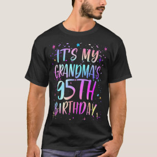 Its My Grandmas 95th Birthday Colorful Happy 95 Ye T-Shirt