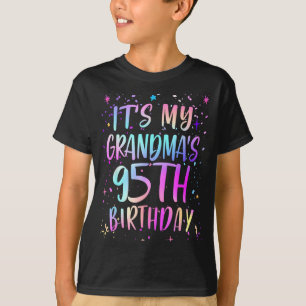 Its My Grandmas 95th Birthday Colorful Happy 95 Ye T-Shirt