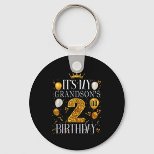 Its My Grandsons 2nd Birthday Happy Birthday 2 Yea Key Ring