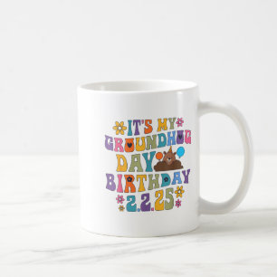 Its My Groundhog Day Birthday Party Hat Funny Retr Coffee Mug
