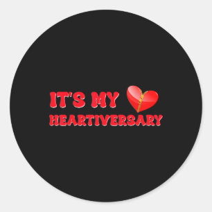 Its My Heartiversary Chd Awareness Hearts Diseases Classic Round Sticker