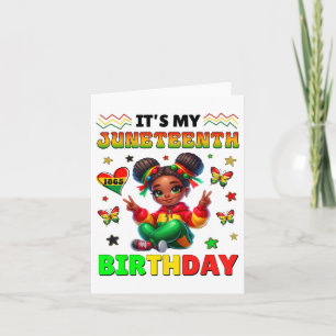 It's My Juneteenth Birthday June 19th For Girls Ki Card