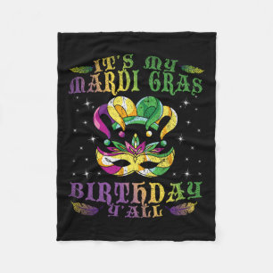 Its My Mardi Gras Birthday Yall Celebration Gift M Fleece Blanket