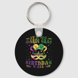 Its My Mardi Gras Birthday Yall Celebration Gift M Key Ring
