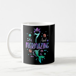 Its My Mermazing 7th Birthday Mermaid Girl Theme 7 Coffee Mug