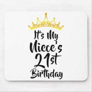 Its My Nieces 21st Birthday Crown Happy 21 Years O Mouse Mat