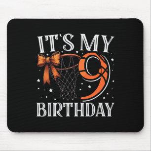 It's My Nine 9 Birthday Sketll Girl Bday Party Dau Mouse Mat