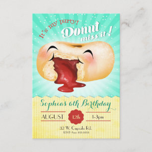 It's My Party Doughnut Miss it! Birthday Invitatio Invitation